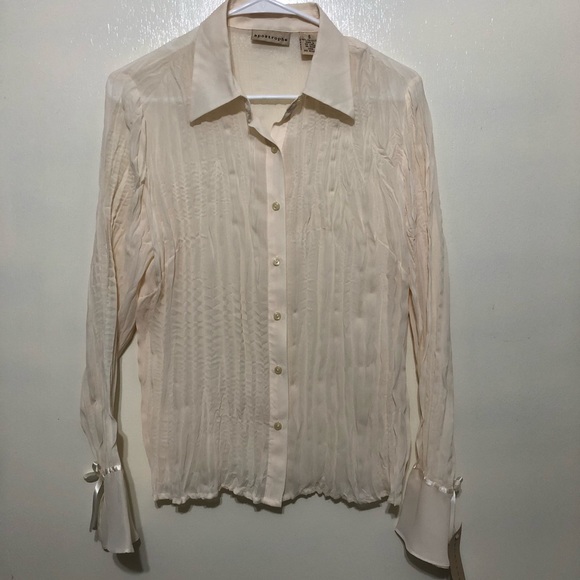 Apostrophe NWT women’s sheer crinkle  top Size S - Picture 1 of 15